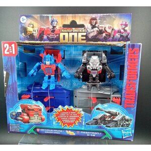 Transformers One Optimus Prime Vs Megatron 2-In-1 Playset By Hasbro
